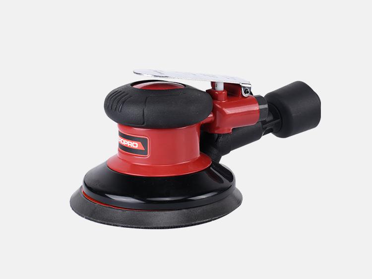 AEROPRO 7335 Air Orbital Sander With Vacuum Function 5 Inch 12000Rpm بافر صنفرة دائري 5 بوصة لفات سريعة 12000 لفة لون احمر GEC.AP7335