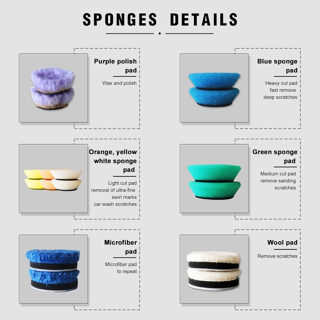 BROTHERS SMALL-BATTERY-POLISHER Dual Action & Rotary Cordless Polisher With 2 Battery 12V 1 inch 3/12mm Throw 800W صاروخ تلميع بالبطارية برازرز (دول اكشن) 1 بوصة 12 فولت BR-SMALL BATTERY POLISHER