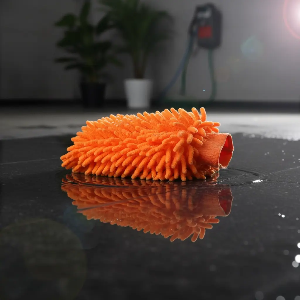 BROTHERS Double Sided Microfiber Cleaning Gloves سفنجة برازرز علي شكل جوانتي لتنظيف الخارجي لسطح السيارة BR/CAR WASH GLOVES