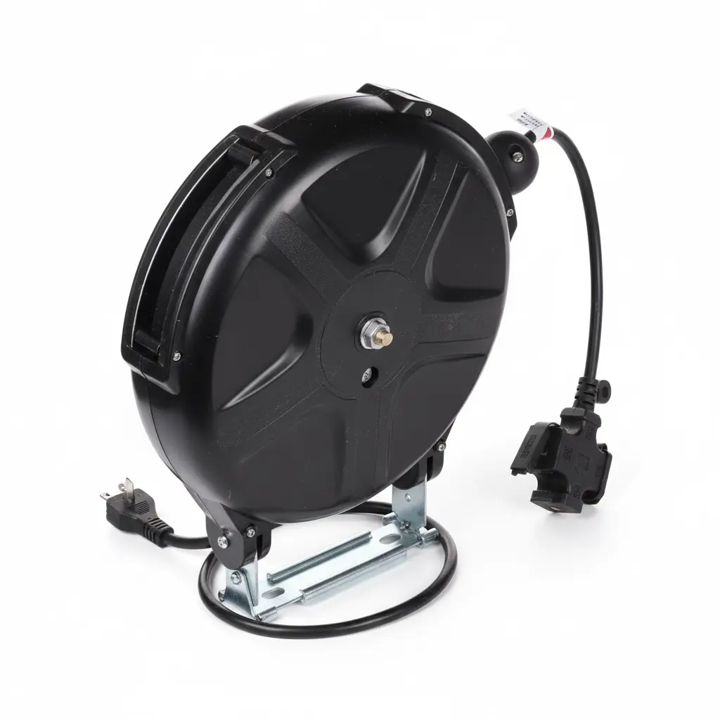 BROTHERS Retractable Cable Reel 10M With Plugs (Heavy Duty) بكرة سلك كهرباء برازرز كهرباء 220 فولت + فيشة - 10 متر ذاتية الارجاع