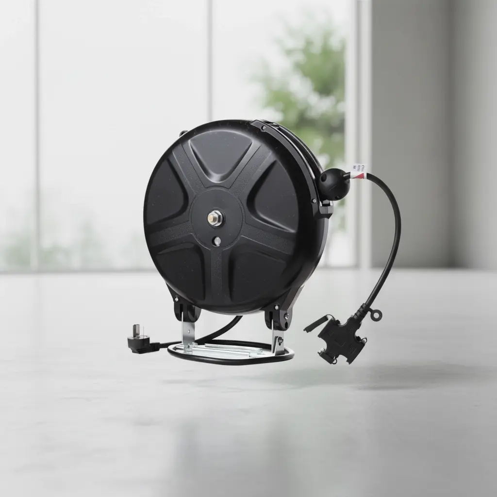 BROTHERS Retractable Cable Reel 10M With Plugs (Heavy Duty) بكرة سلك كهرباء برازرز كهرباء 220 فولت + فيشة - 10 متر ذاتية الارجاع