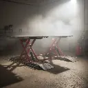 BRIGHT 3 Ton Low-Profile Scissor Lift OMEGA 300EW كوريك مقص برايت 3 طن ارتفاع 1000 مم BRIGHT/OMEGA 300EW