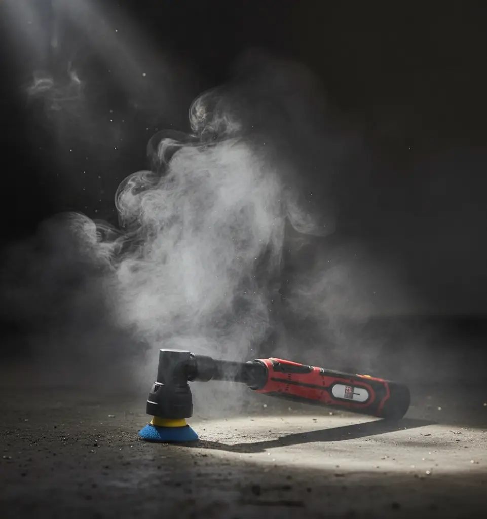 BROTHERS SMALL-BATTERY-POLISHER Dual Action & Rotary Cordless Polisher With 2 Battery 12V 1 inch 3/12mm Throw 800W صاروخ تلميع بالبطارية برازرز (دول اكشن) 1 بوصة 12 فولت BR-SMALL BATTERY POLISHER