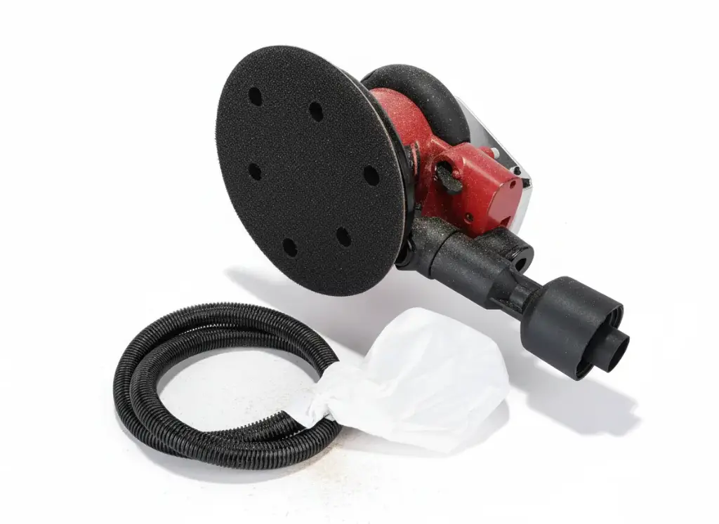 AEROPRO 7335 Air Orbital Sander With Vacuum Function 5 Inch 12000Rpm بافر صنفرة دائري 5 بوصة لفات سريعة 12000 لفة لون احمر GEC.AP7335
