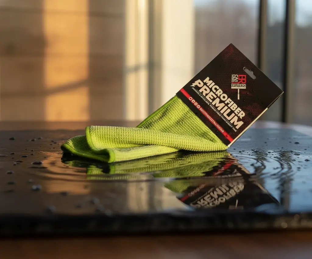 BROTHERS Green Mesh Microfiber Drying Towel 40*60 cm فوطة ميكروفيبر برازرز للزجاج خضراء  40*60 BR-TOWEL/GREEN GLASS 40x60