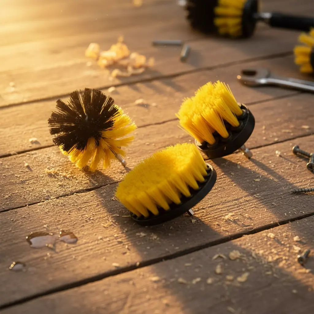 BROTHERS Carpet Brush Set With Drill Attachment (3Pcs) طقم فرش 3 قطع خاصة درل بالبطارية BR/Brush for BD