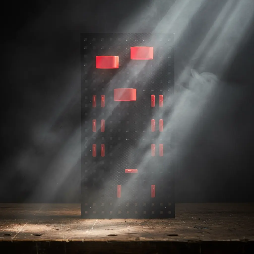 BROTHERS Empty Wall-Mounted Detailing & Workshop Tools Board With 15 Pcs Hook Kit 90*45cm لوحة - بورد برازرز سوداء لتعليق مستلزمات كار كير + اطقم تعليق BR/BEAUTY TOOL PENDANT