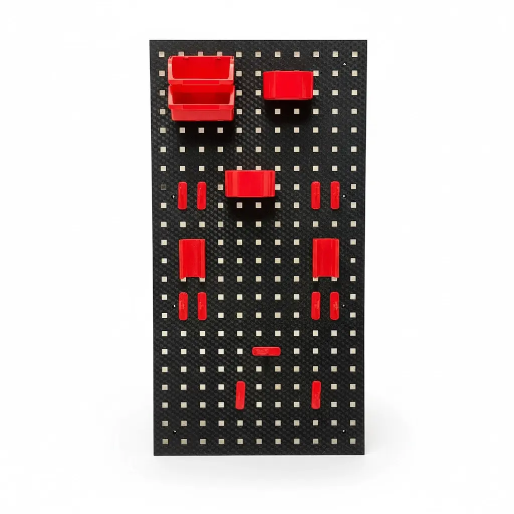 BROTHERS Empty Wall-Mounted Detailing & Workshop Tools Board With 15 Pcs Hook Kit 90*45cm لوحة - بورد برازرز سوداء لتعليق مستلزمات كار كير + اطقم تعليق BR/BEAUTY TOOL PENDANT