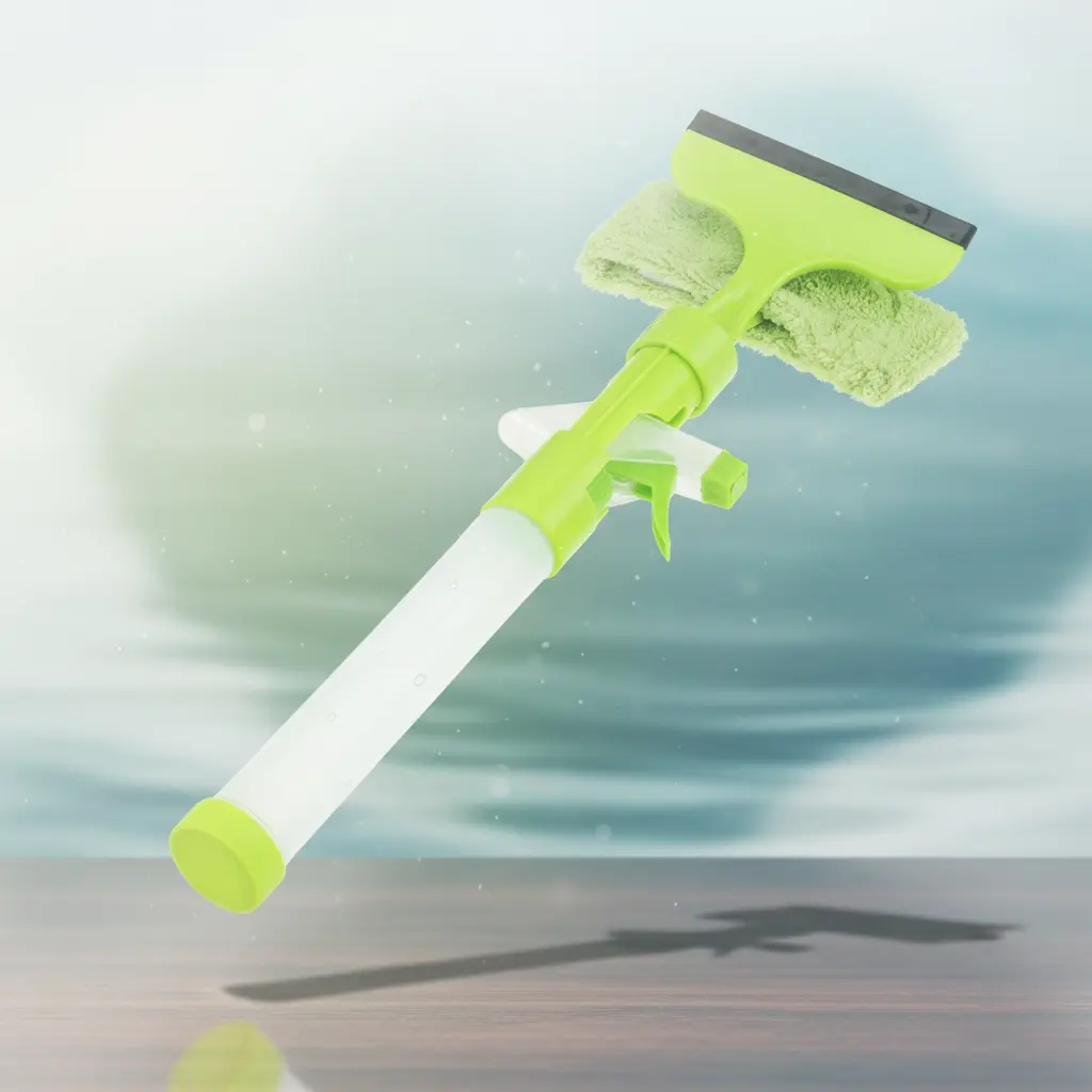 BROTHERS Glass Wiper With Sprayer مساحة زجاج برازرز بيد بلاستيك الوان مختلفة + بخاخة رش BR/T WATER SCRAPING + SPRINKLE