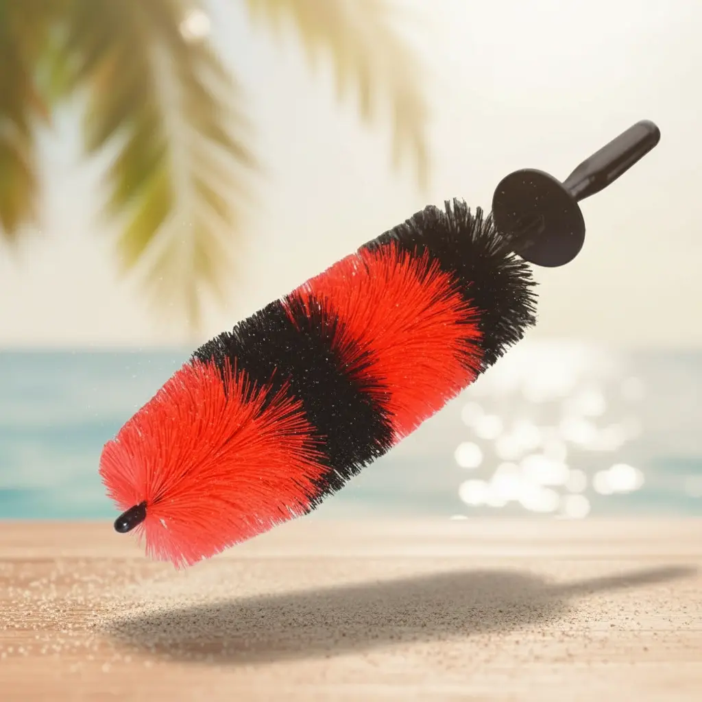 BROTHERS Large Bendable Rim Brush فرشة برازرز اسود*احمر مقاس كبير لتنظيف الموتور و العجل BR/HUB BRUSH XL