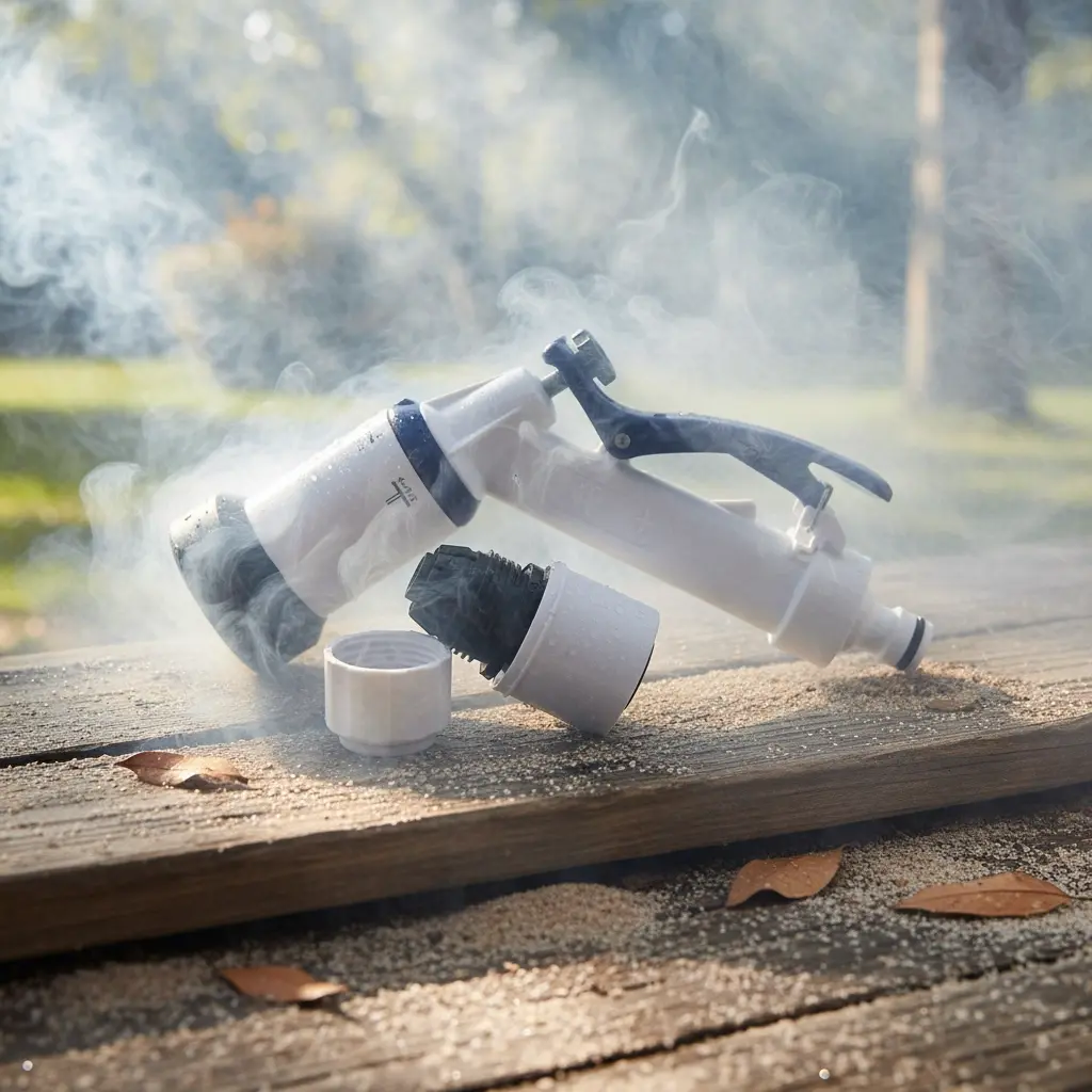 BROTHERS Full Function Atomizer Water Hose Nozzle For Car Washing & Gardens مسدس رش مياة برازرز بالزناد لون ابيض BR/WATERING GUN