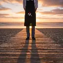 BROTHERS Detailing And Washing Apron بالطو وتوربروف لون اسود للكار كير BR/APRON