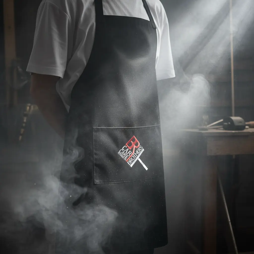 BROTHERS Detailing And Washing Apron بالطو وتوربروف لون اسود للكار كير BR/APRON