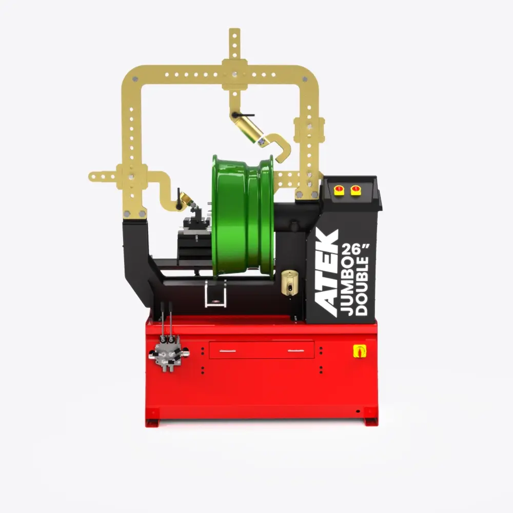 GEC Jumbo-Double-84 Turkish Rim Straightener Machine 26Inch ماكينه استعدال وخرط جنوط تركي GEC موديل Jumbo-Double-84 مقاس 26 بوصه 2 بستم