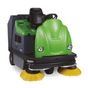 IPC 1404 Battery-Powered Ride-On Sweeper – Industrial Cleaning Machine (Two Brushes, 57 Inch, 150L)