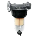 فلتر ديزل وزيوت بيوزي ايطالي (CLEAR CAPTOR) بوعاء شفاف - تصريف 100 لتر تنقية فائقة 5 ميكرون