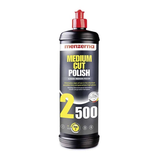 [CCPCXX00026] كمبوند تلميع مينزيرنا الماني 2500 عبوة 1 لتر Medium Cut Polish 2500