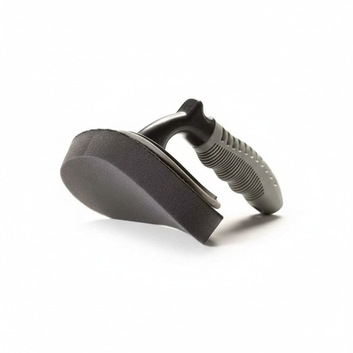 [CCBSXX00017] يد بلاستيك برازرز لون رمادي لتلميع الكاوتش + 2 سفنجة سوداء BR/TYRE WAX BRUSH