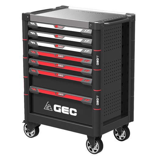[HPTCXX00003] تروللي عدة ميكانيكا وكهرباء كامل جي اي سي 7 درج 266 قطعة GEC.TOOLS/TROLLEY 266 PCS