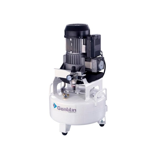 [PSACXX00014] GENTILIN CLINIC 1.24 Oil Free Silent Medical Air Compressor 1HP 24Liters 8Bar