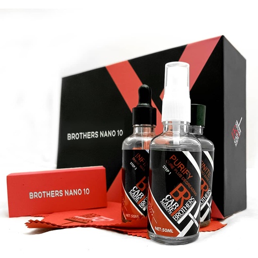 [CCNCXX00001] BROTHERS 10H Nano Ceramic 3-Step Coating Kit 50ml