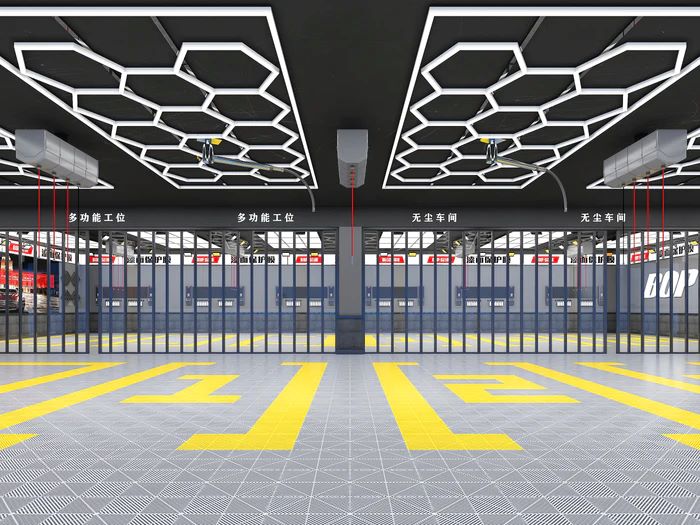 GNENG ZT1028 15PCs Hexagons Lighting System For Car Detailing & Washing Workshop