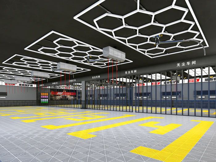 GNENG ZT1028 15PCs Hexagons Lighting System For Car Detailing & Washing Workshop