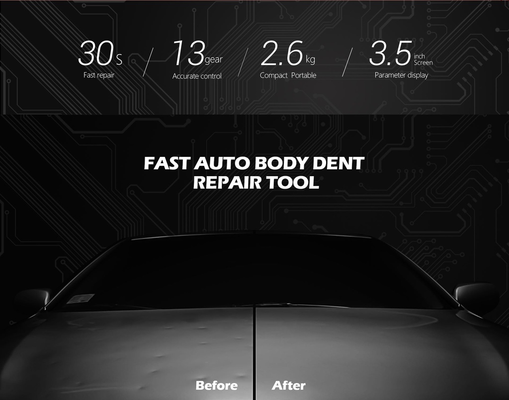 WOYO PDR007 Paintless Dent Repair PDR Tools Auto Body Removal Remove Dents Dings Creases & Hail damage