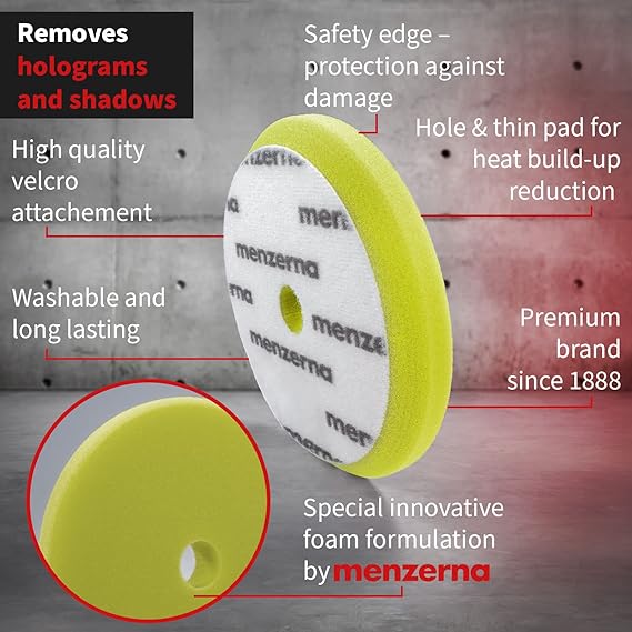 MENZERNA Soft Cut Foam Pad - 150mm STEP 3 Premium Polishing Pad For High-Gloss Polishes