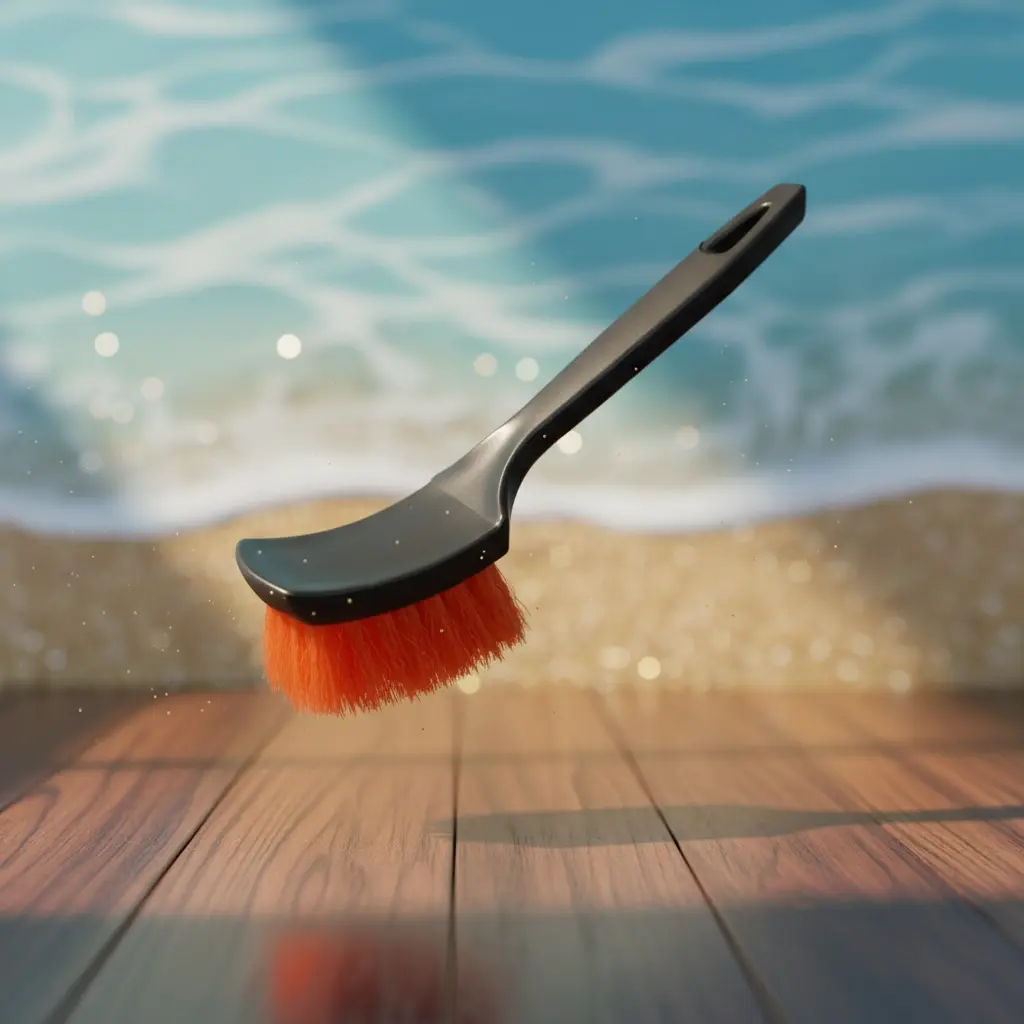 BROTHERS Interior Detailing Brush فرشة برازرز ذراع اسود بشعر احمر للتنظيف الداخلي BR/FOOT BRUSH