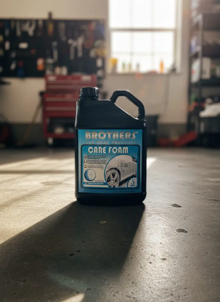 BROTHERS SUPER CARE FOAM 5L Active Foam for Deep Cleansing 1 to 250L Water سوبر كير فوم (عبوة سوداء) شفاف للتنظيف الخارجي للسيارة 5 لتر (1خام:250ماء) BROTHERS/ CARE FOAM 5L