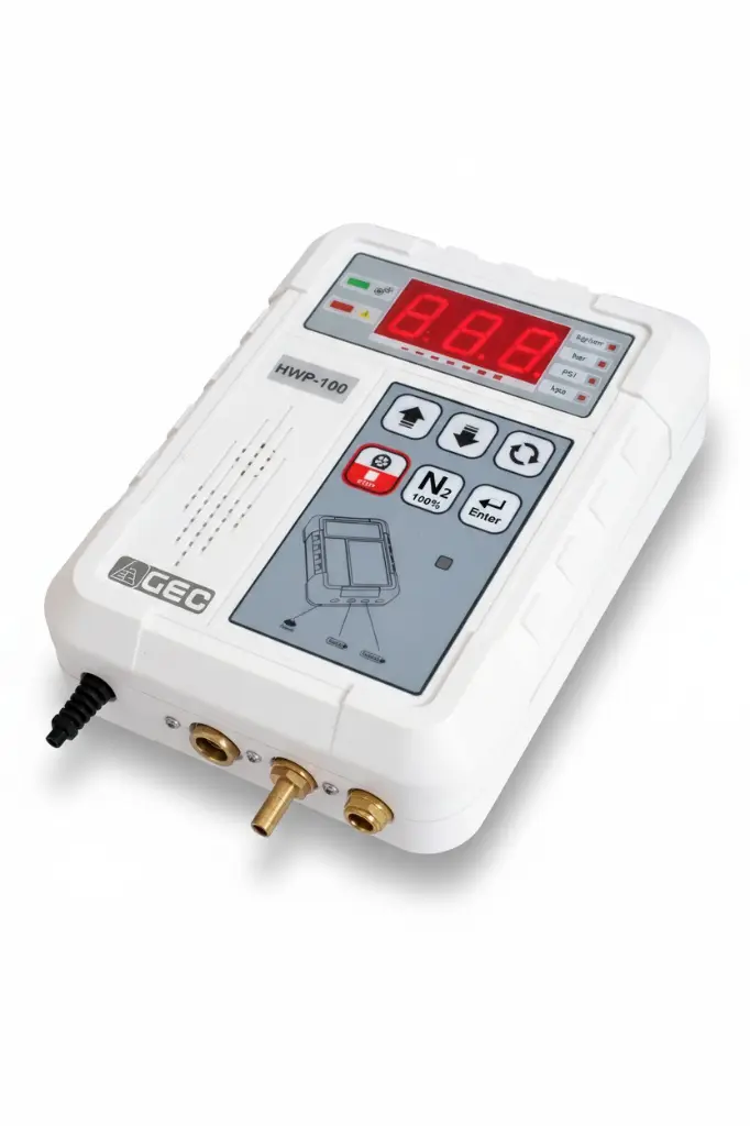 GEC Wall Mounted Automatic Digital Tire Inflator For Cars & Trucks HWP-100 جهاز تزويد كاوتش ديجيتال اوتوماتيك حائطي ماركة جي اي سي موديل HWP-100 ضغط 12 بار