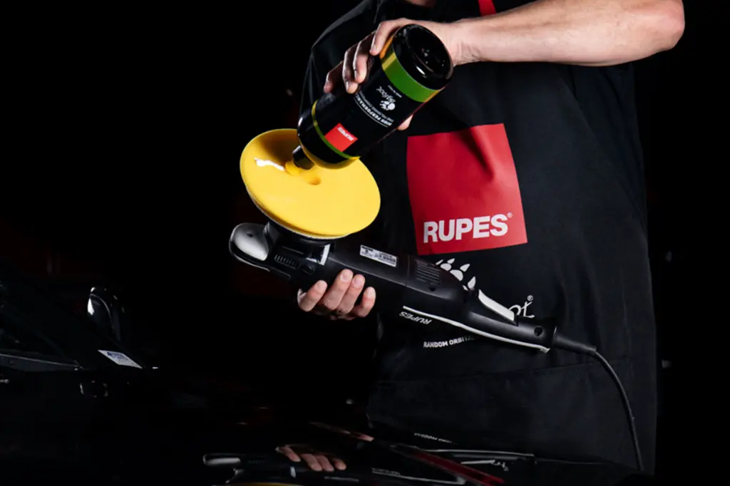 RUPES D-A Fine Medium Cut Yellow Foam Polishing Pad 150mm 5 Inch / سفنجة تلميع خشونة متوسطة دول اكشن ماركة روبيس موديل D-A Fine - مقاس 5 بوصة (لون أصفر)