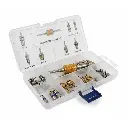 GEC Universal A/C Valve Core Assortment Kit with Tool / طقم إبر بلوف تكييف السيارات الشامل مع مفك ابر ماركة جي اي سي