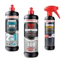 مجموعة تلميع مينزيرنا الكاملة 1 لتر - نظام 3 مراحل (تنظيف وبولش وحماية ) - 400 + 2in1 + Control Cleaner