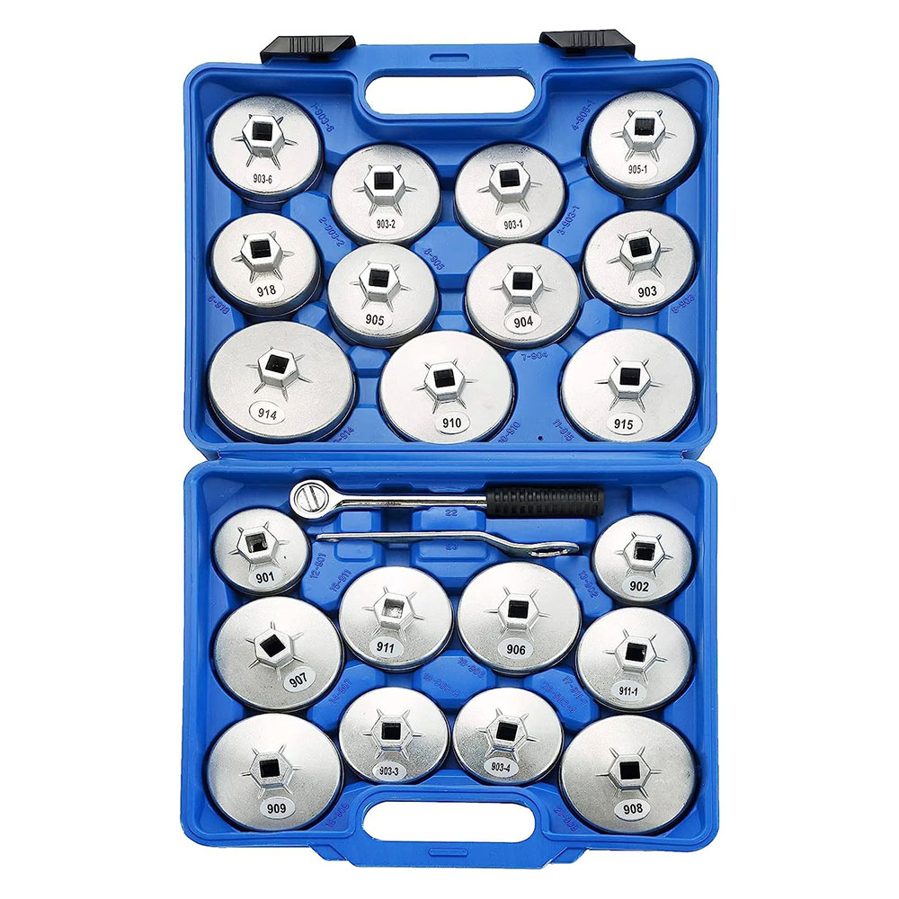GEC TOOLS DN-A1013 23PCS Aluminum Oil Filter Cap Wrench Set – Multi-Size for Asian & European Cars