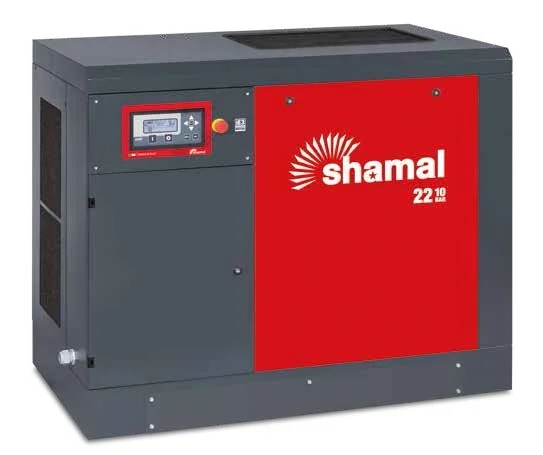 كمبروسر هواء حلزوني (Screw) سير 30 حصان موديل STORM 22-10 ماركة شمال ايطالي - 10 بار تصريف 3000 لتر/دقيقة 3 فاز
