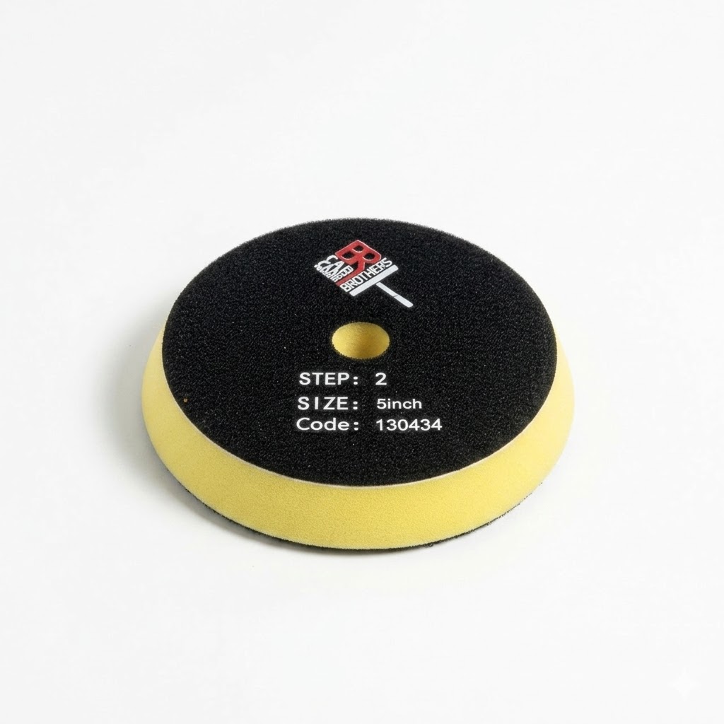 BROTHERS Medium Cut Dual Action Foam Pad – 5 Inch (Step 2)