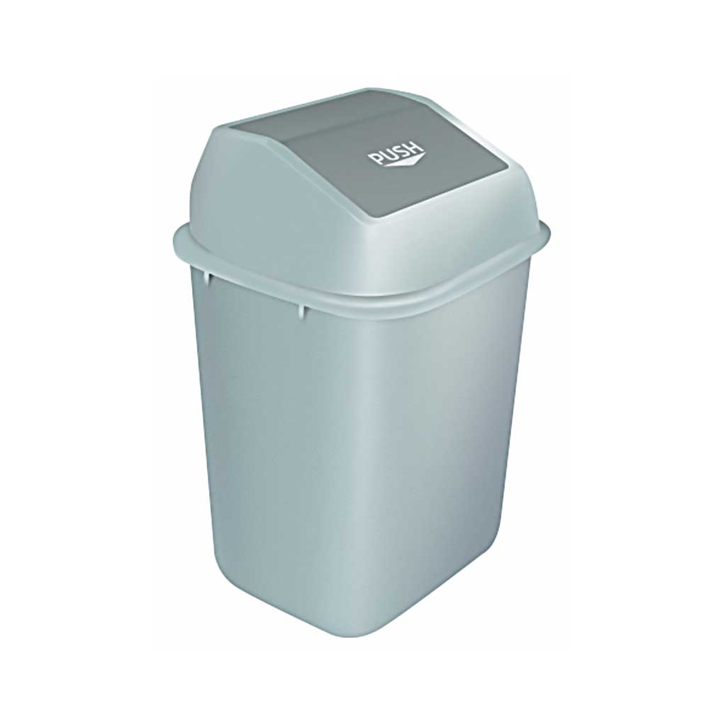 GEC 23L Square Push-Lid Plastic Dustbin