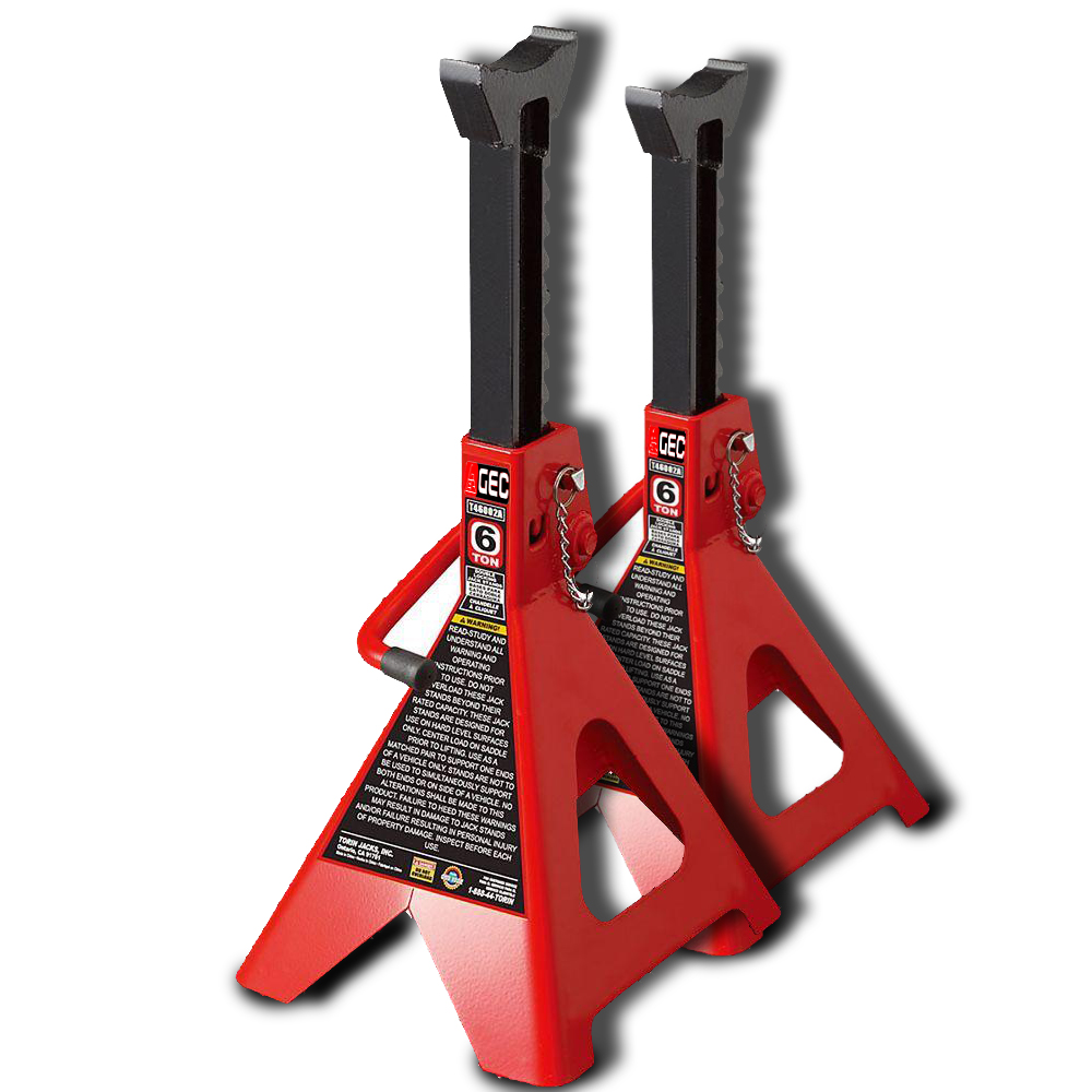 GEC Heavy Duty Jack Stand Set 6 Ton Max.Height 601mm