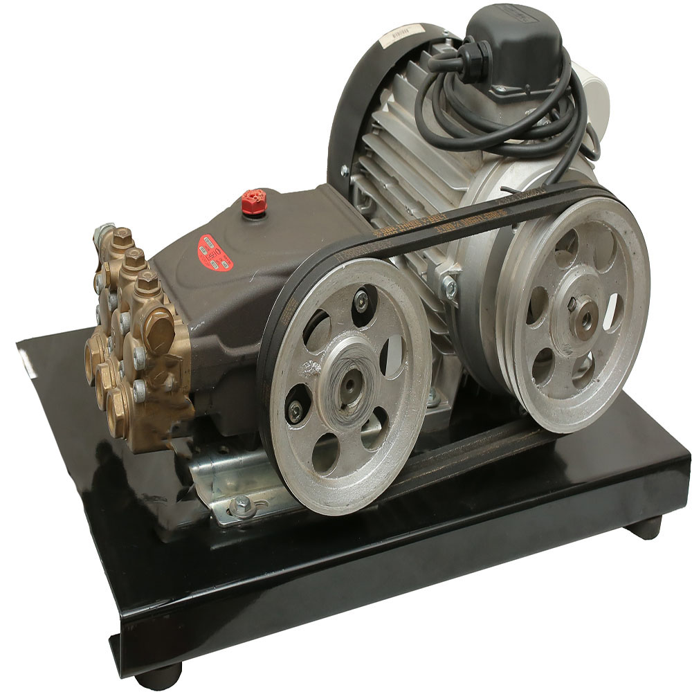 INTERPUMP E.JET GREY MALE 15/200 Belt Driven High Pressure Washer 200Bar 7.5HP 15L/Min 380V (Grey)