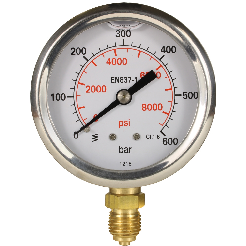 GEC High Pressure Glycerin Gauge 600 Bar 1/4 Inch