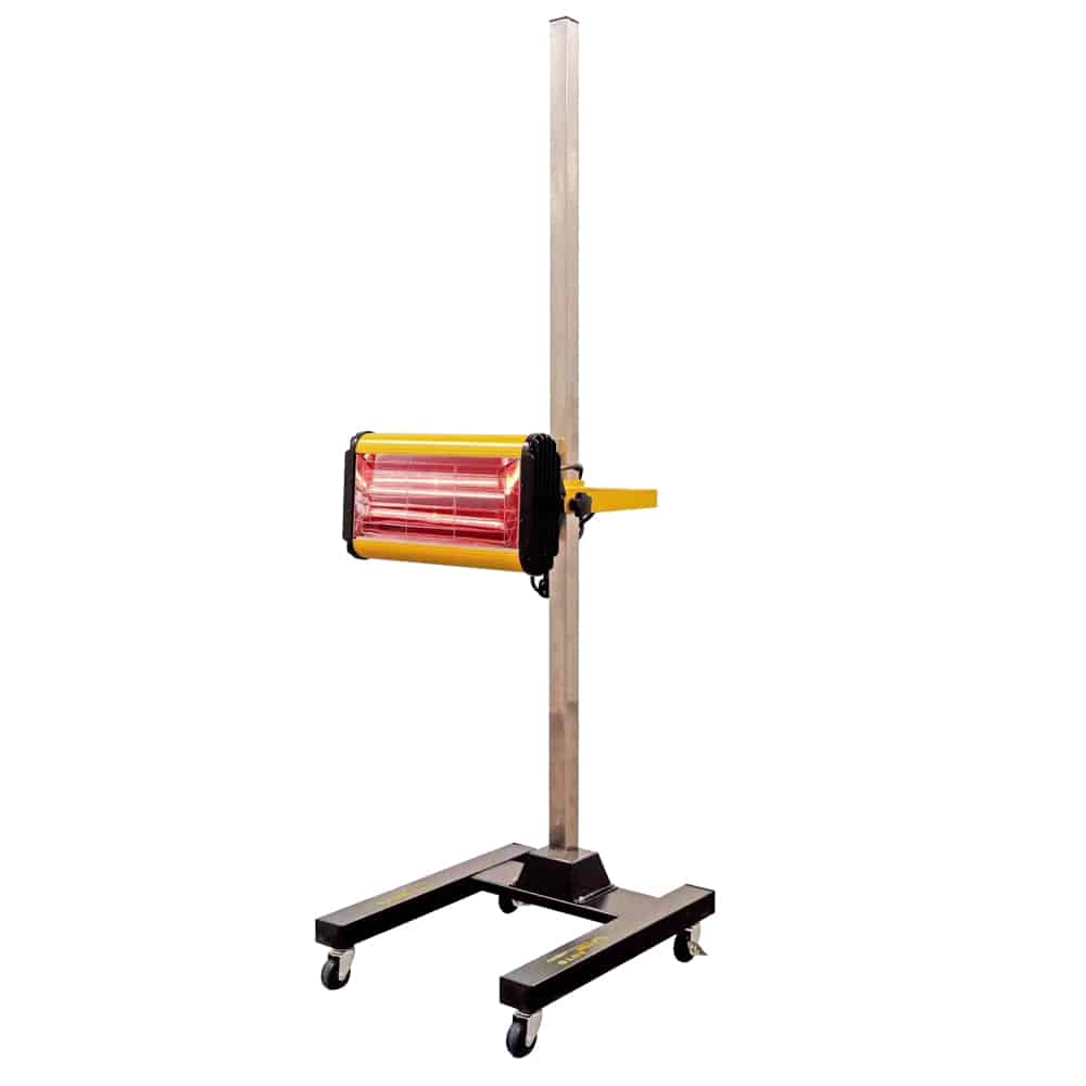 HORNET LD-1H Infrared Paint Curing Lamp For Detailing & Workshop 1000W 1 Lamp With Stand