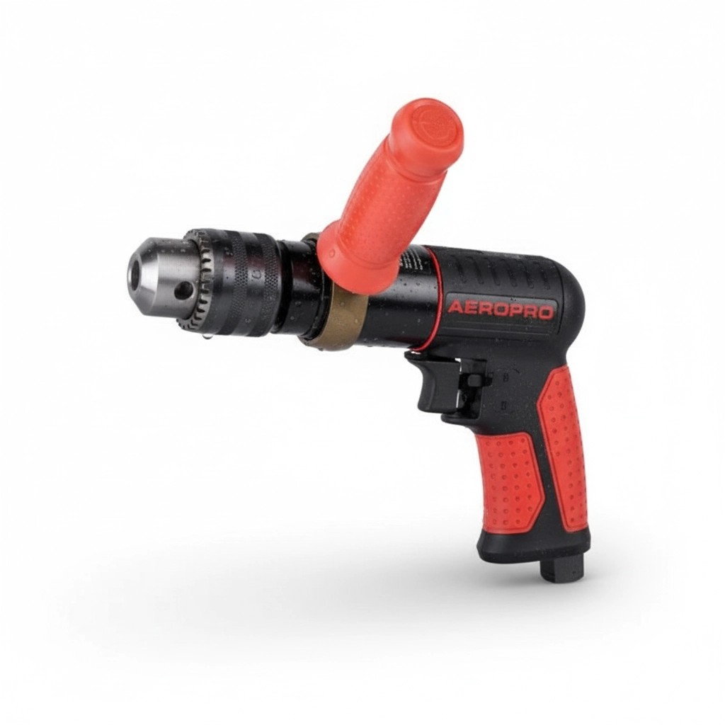 AEROPRO RP17107 Air Reversible Drill With Helping Hand 1/2 Inch 700Rpm