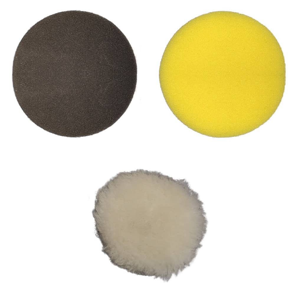 طقم سفنجات بافر 3 بوصة 3 قطع برازرز جميع مستويات الخشونة خاصة صاروخ التلميع صغير الدول اكشن