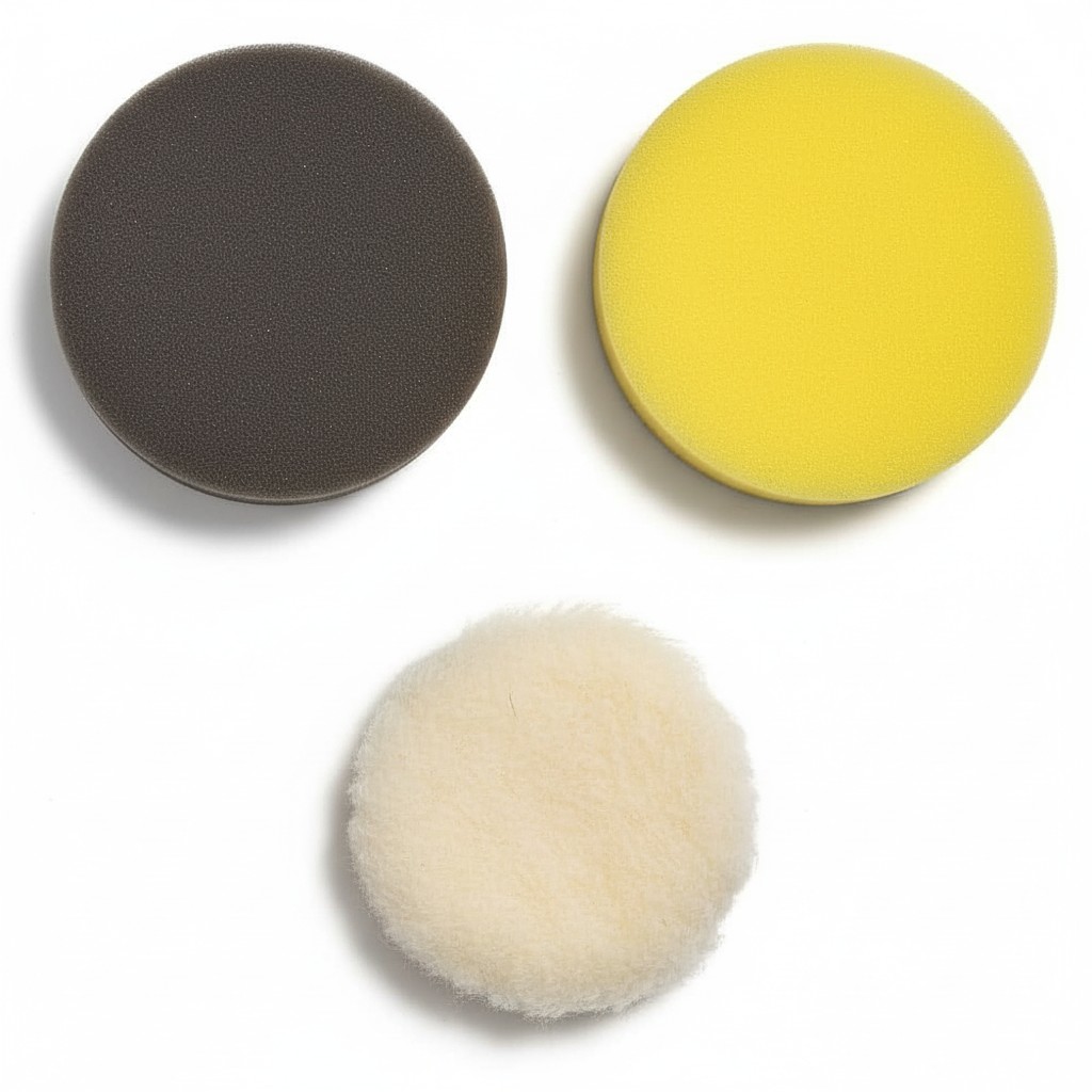 BROTHERS 3 Step Dual Action Foam Buffing Polishing Pads Set 3 Inch (Heavy/Medium/Finish)