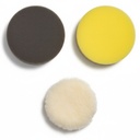 BROTHERS 3 Step Dual Action Foam Buffing Polishing Pads Set 3 Inch (Heavy/Medium/Finish)