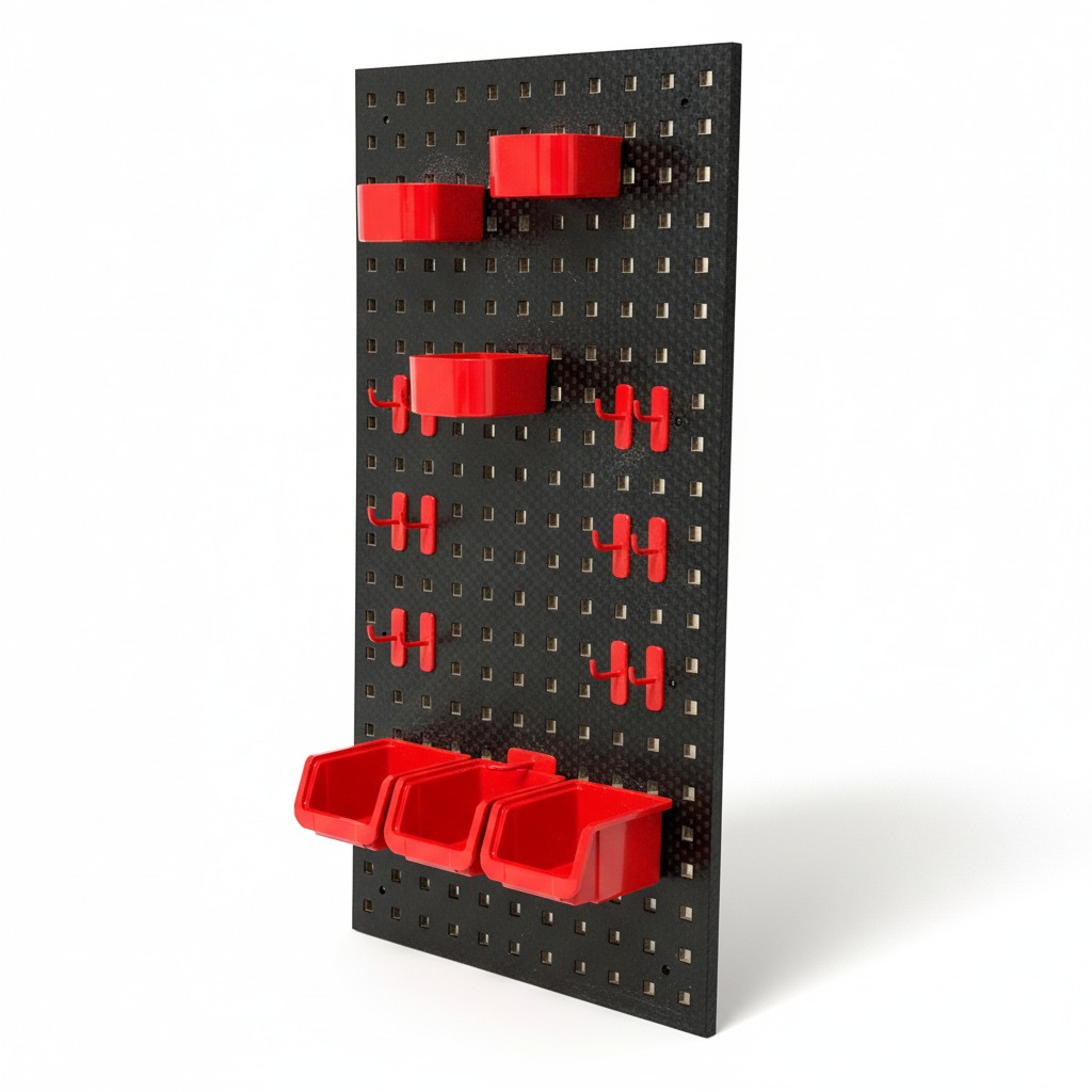 BROTHERS Empty Wall-Mounted Detailing & Workshop Tools Board With 15 Pcs Hook Kit 90*45cm