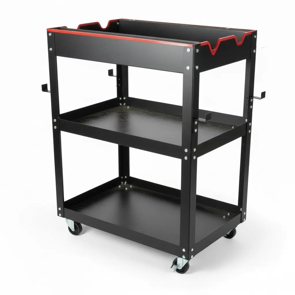 BROTHERS 3 Tier Metal Tools Cart Trolley (Heavy Duty)