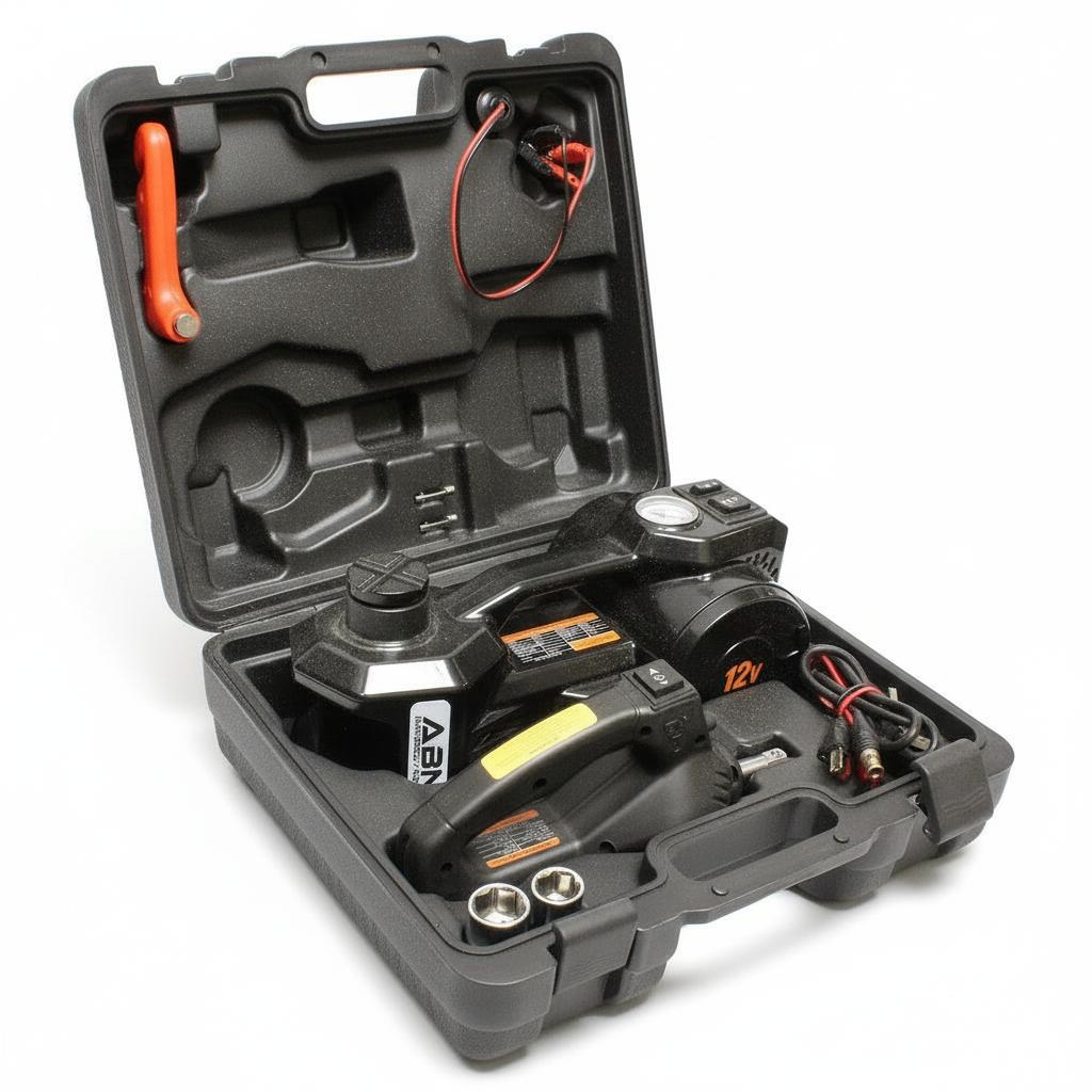 BROTHERS 3in1 Air Compressor With Hydraulic Car Jack Lift 3 Ton With Electric Impact Wrench